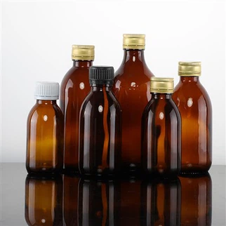 Hnedá fľaša na perorálny tekutý sirup